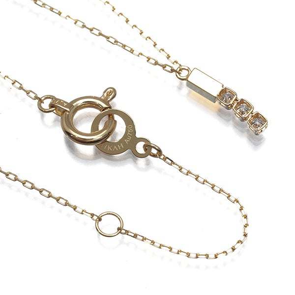 アーカー ネックレス  ダイヤ 0.03ct シャンデリアライン プチ K18YG 