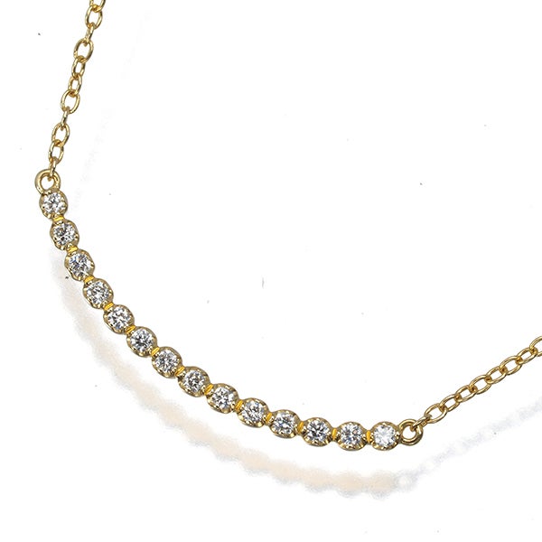 アーカー ネックレス  ダイヤ 0.10ct ビリーブユー  K18YG 