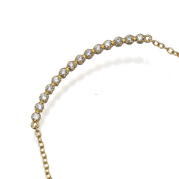 アーカー ネックレス  ダイヤ 0.10ct ビリーブユー  K18YG 