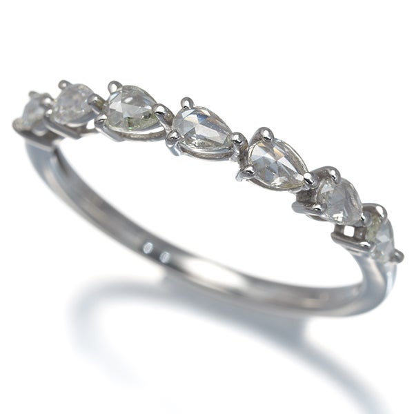  ローズカットダイヤ 0.27ct   ペアシェイプ 　リング Pt950 