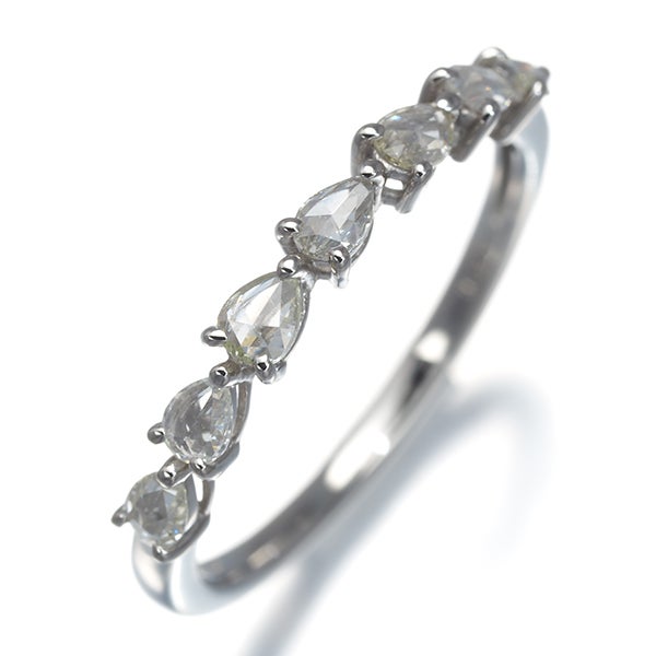  ローズカットダイヤ 0.27ct   ペアシェイプ 　リング Pt950 
