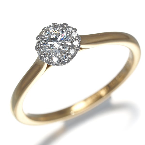 ダイヤモンドシライシ リング  ダイヤ 0.188ct/0.058ct   Pt950/K18YG 