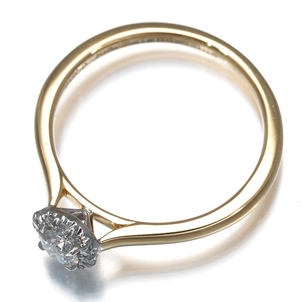 ダイヤモンドシライシ リング  ダイヤ 0.188ct/0.058ct   Pt950/K18YG 