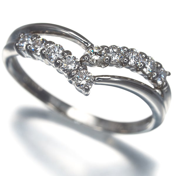  ダイヤ 0.32ct Vライン  リング Pt900 