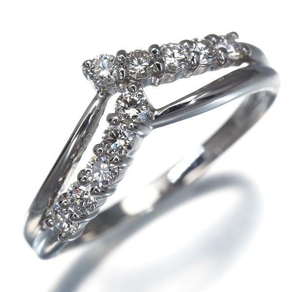  ダイヤ 0.32ct Vライン  リング Pt900 