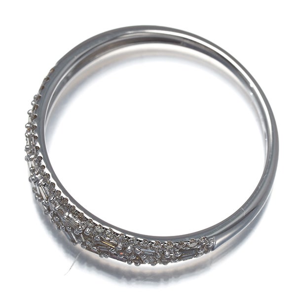  ダイヤ 0.45ct 2種カット  リング K18WG 