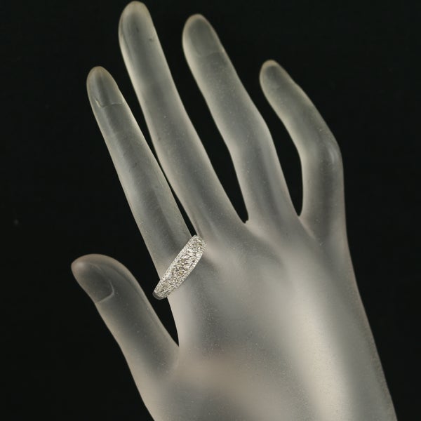  ダイヤ 0.45ct 2種カット  リング K18WG 