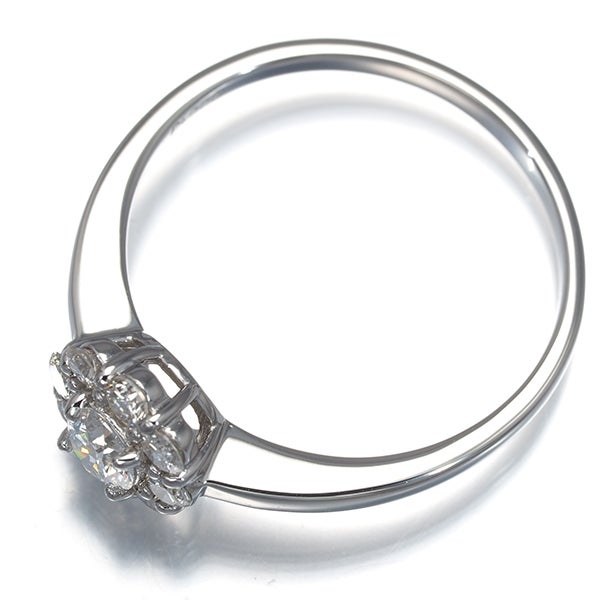  ダイヤ 0.212ct/0.27ct フラワー  リング Pt900 