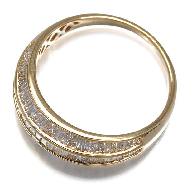  ダイヤ 1.00ct テーパーバゲットカット  リング K18YG 