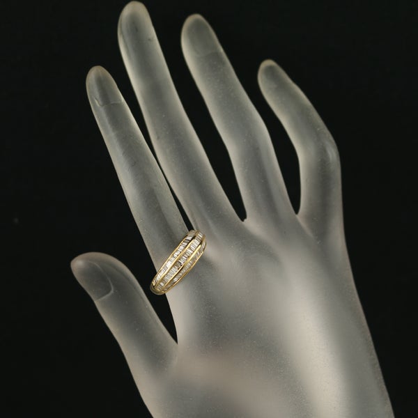  ダイヤ 1.00ct テーパーバゲットカット  リング K18YG 