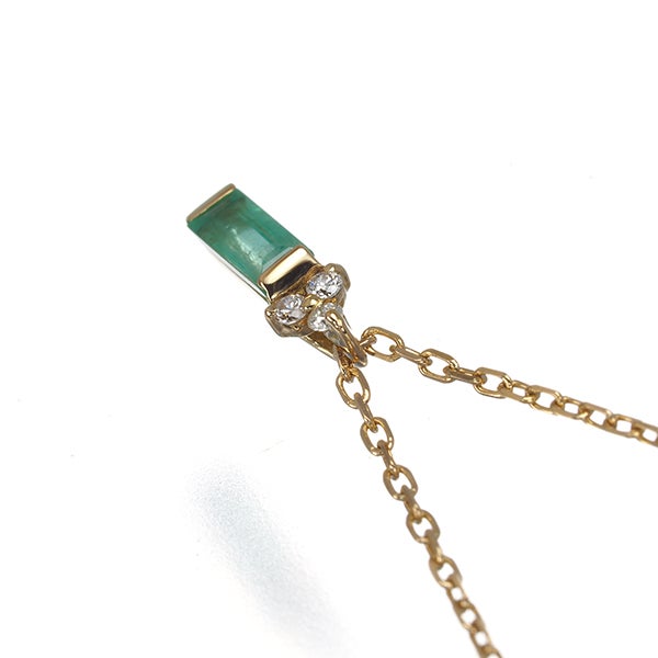 ヴァンドーム ネックレス  エメラルド ダイヤ  2種カット K18YG 