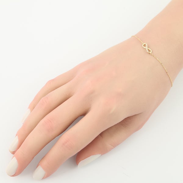 ヴァンドーム ブレスレット  ダイヤ 0.03ct  インフィニティ K10YG 