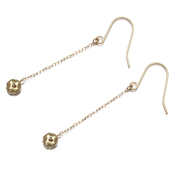 アーカー ピアス  ダイヤ 0.05ct/0.05ct ティア 揺れる K18YG 