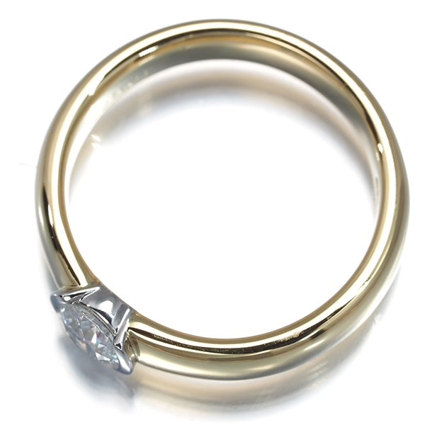 ティファニー リング  ダイヤ 0.30ct ドッツ 一粒 9号 K18YG/Pt950 