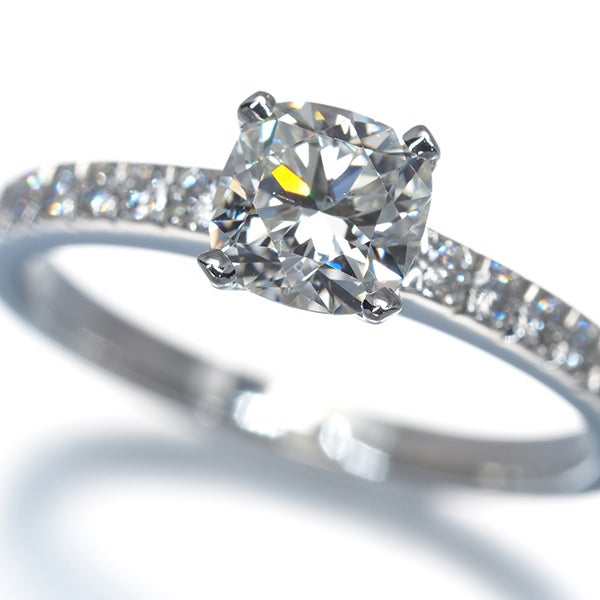 ティファニー リング  ダイヤ 0.66ct ノヴォ ソリティア クッションカット 9号 Pt950 鑑