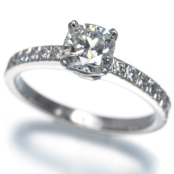 ティファニー リング  ダイヤ 0.66ct ノヴォ ソリティア クッションカット 9号 Pt950 鑑