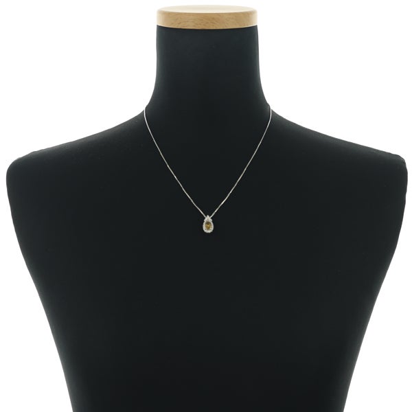  スフェーン 0.97ct ダイヤ 0.35ct クラシック  ネックレス K14WG ソーティング