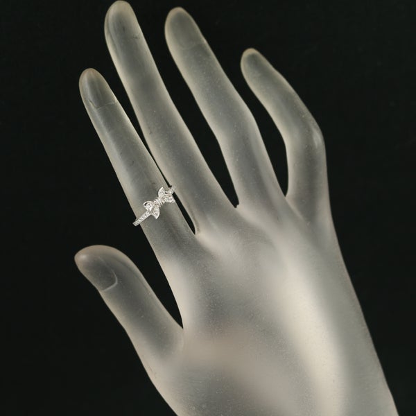アーカー リング  ダイヤ 0.1ct ポルトリボン 8.5号 K18WG 保証書