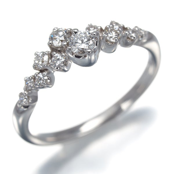 MJC リング  ダイヤ 0.30ct  8号 K18WG 