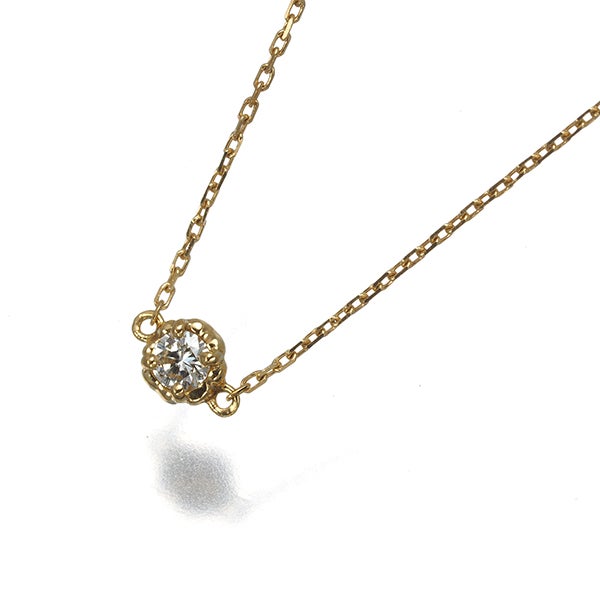 アーカー ブレスレット  ダイヤ 0.05ct ティア 一粒 K18YG 