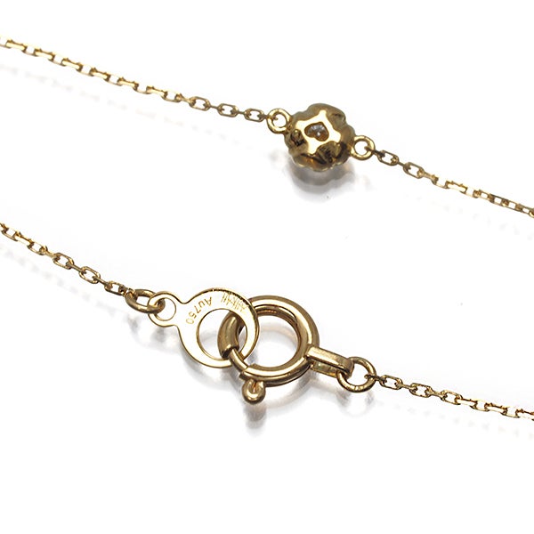 アーカー ブレスレット  ダイヤ 0.05ct ティア 一粒 K18YG 