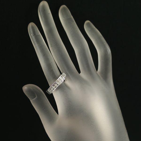  ダイヤ 0.90ct プリンセスカット  リング K18WG 