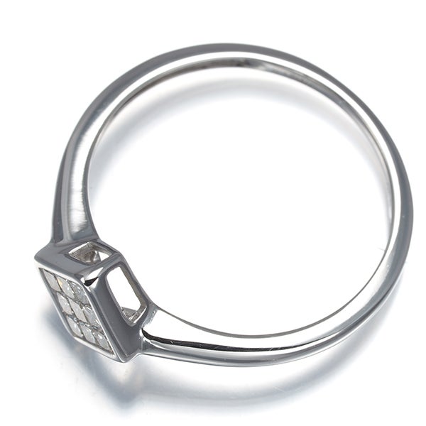  ダイヤ 0.20ct  ミステリーセッティング リング K18WG 