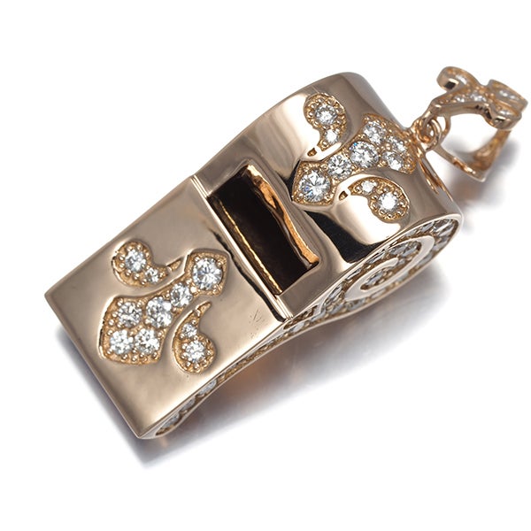 ゆきざき ペンダントトップ  ダイヤ 1.26ct ヨビコ ホイッスル K18PG 