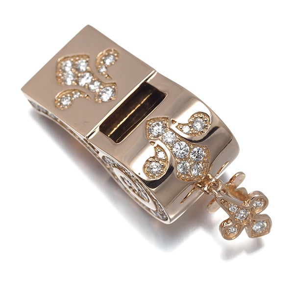 ゆきざき ペンダントトップ  ダイヤ 1.26ct ヨビコ ホイッスル K18PG 