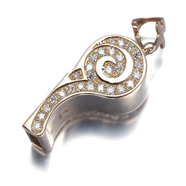 ゆきざき ペンダントトップ  ダイヤ 1.26ct ヨビコ ホイッスル K18PG 