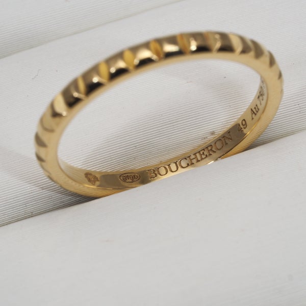 ブシュロン リング   キャトルクルドパリ ポワントドディアマン スモール 49号 K18YG 保証書