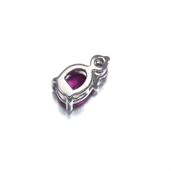  ルビー 0.40ct  ダイヤ 0.05ct   ペンダントトップ Pt1000 