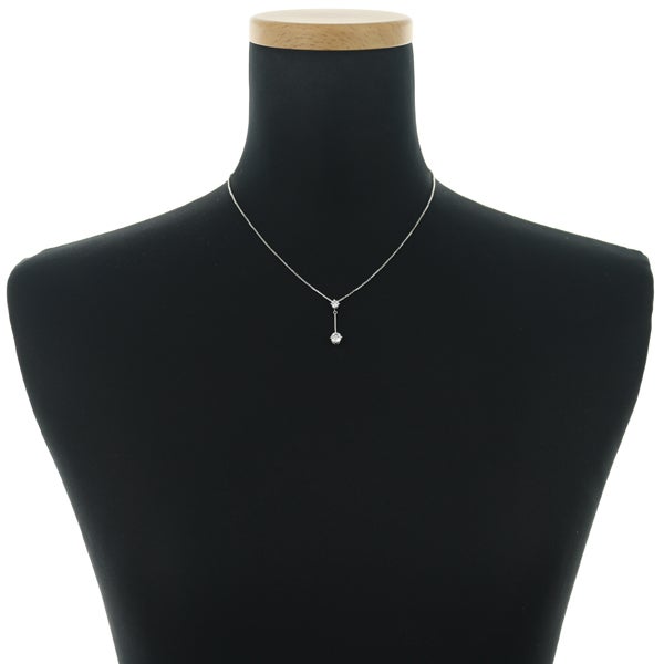  ダイヤ 0.513ct/0.19ct 2P Yドロップ  ネックレス Pt900/Pt850 
