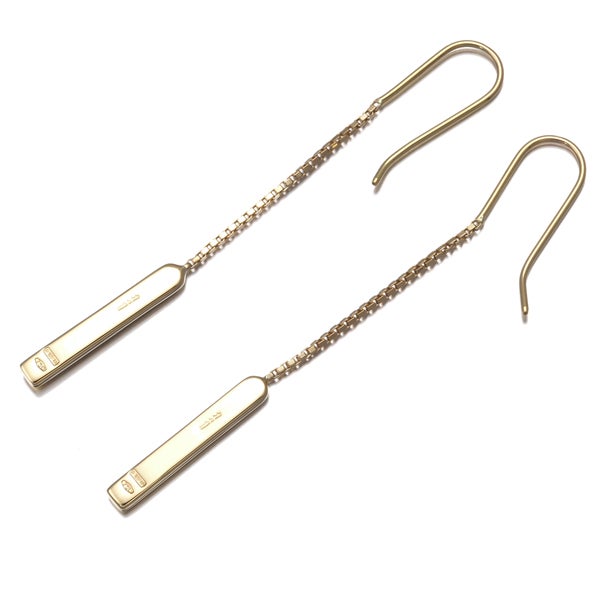 グッチ ピアス   ラリアット フック K18YG 