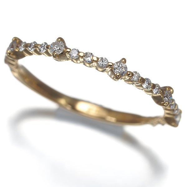 ジュピター リング  ダイヤ 0.15ct  6号 K18YG 
