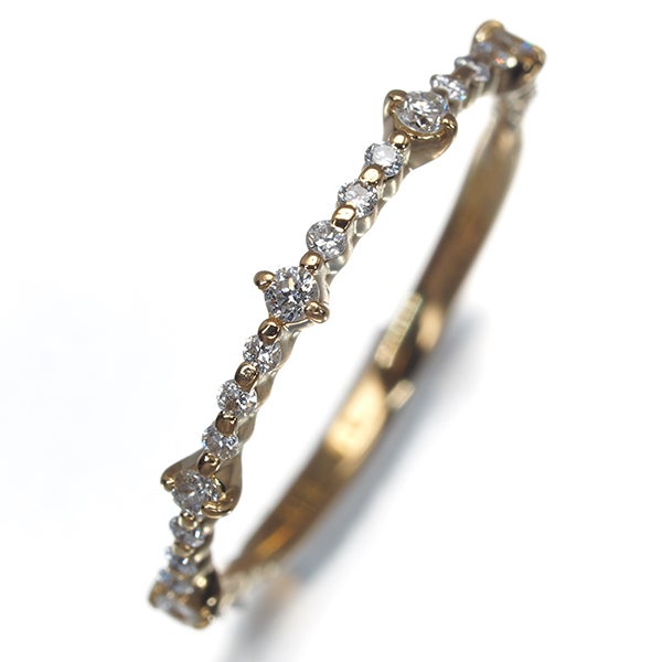 ジュピター リング  ダイヤ 0.15ct  6号 K18YG 