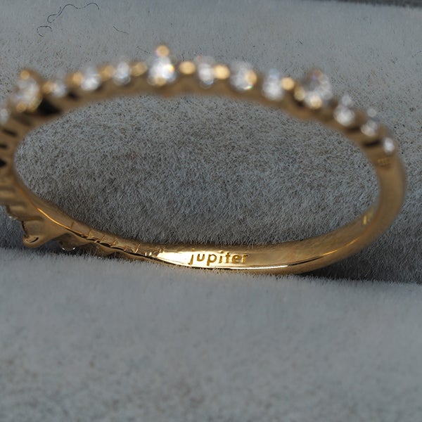 ジュピター リング  ダイヤ 0.15ct  6号 K18YG 