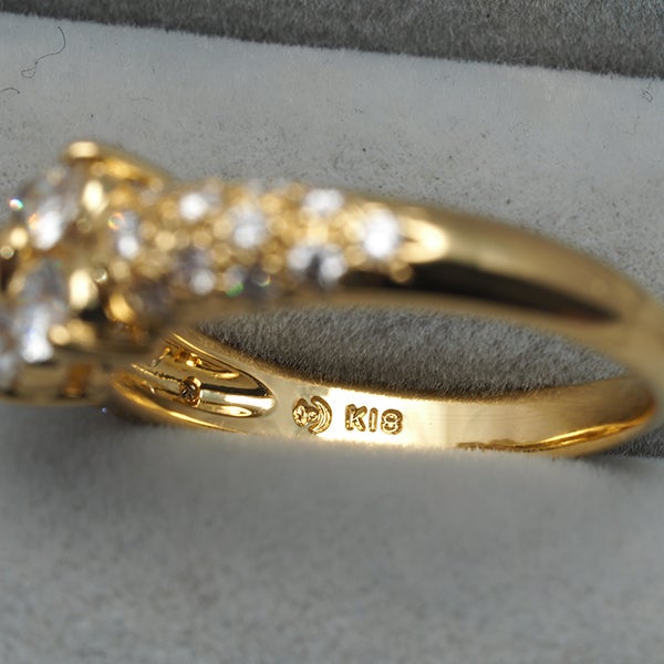 タサキ リング  ダイヤ 0.64ct  10号 K18YG 