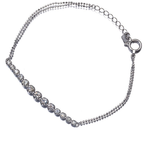  ダイヤ 0.70ct スローグラデーション  ブレスレット K18WG 