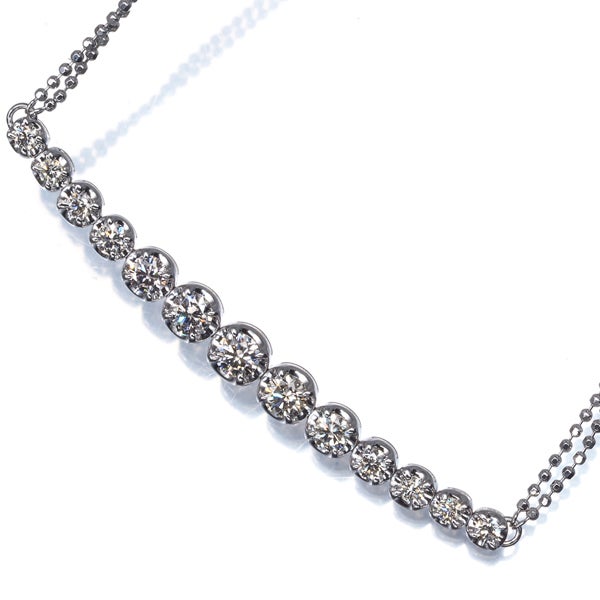  ダイヤ 0.70ct スローグラデーション  ブレスレット K18WG 