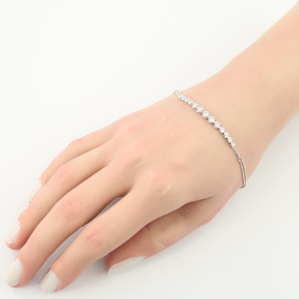  ダイヤ 0.70ct スローグラデーション  ブレスレット K18WG 