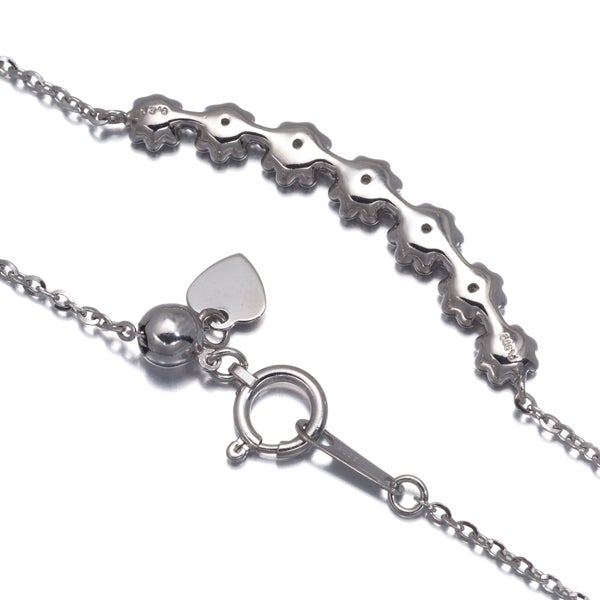  ダイヤ 0.20ct フラワー  ネックレス Pt900/Pt850 