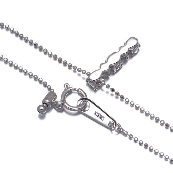  ダイヤ 0.50ct 5P  ネックレス K18WG 