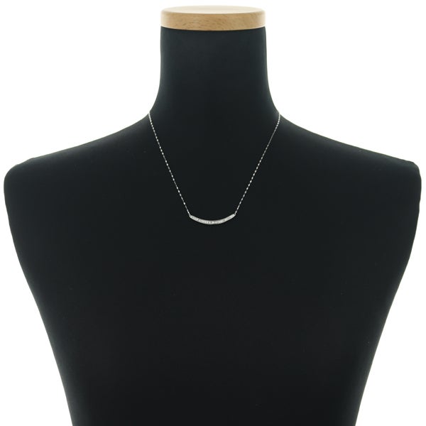  ダイヤ 0.25ct テーパーカット  ネックレス K18WG 