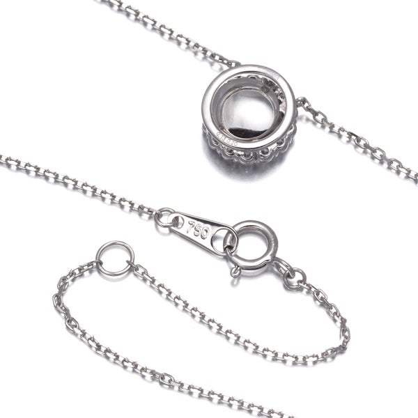  ルビー 0.13ct ダイヤ 0.20ct   ネックレス K18WG 