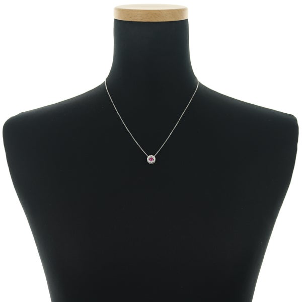  ルビー 0.13ct ダイヤ 0.20ct   ネックレス K18WG 