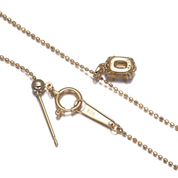 ダイヤ 0.20ct 2種カット  ネックレス K18YG 