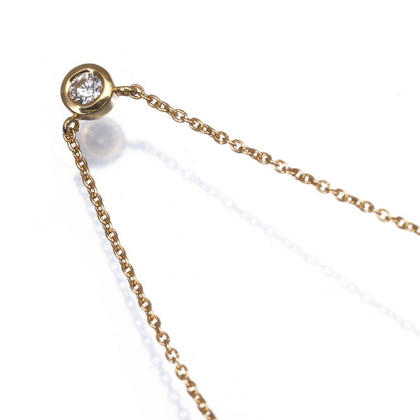 セイレーンアズーロ ネックレス  ダイヤ 0.06ct  一粒 K18YG/WG 