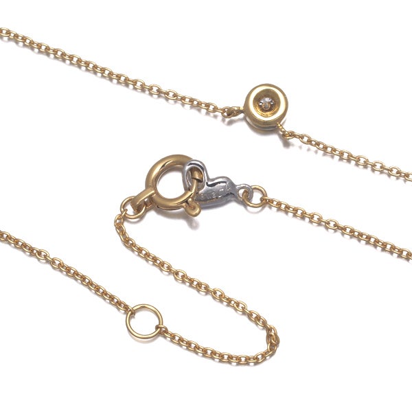 セイレーンアズーロ ネックレス  ダイヤ 0.06ct  一粒 K18YG/WG 