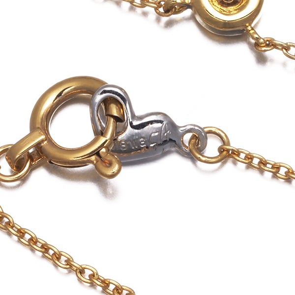 セイレーンアズーロ ネックレス  ダイヤ 0.06ct  一粒 K18YG/WG 